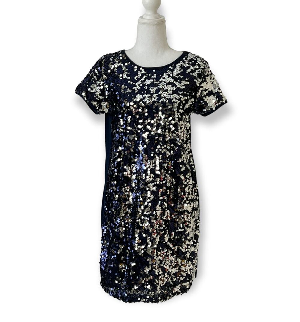 Wonder Nation Party Blue Sequin Dress Girls - Size: XXL (2XG) 18